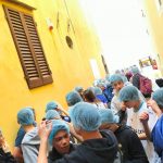 Prêts pour la visite de fabrique de pâtes