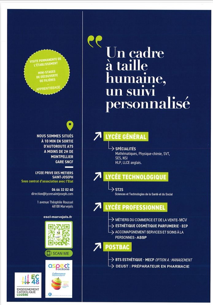 Lycée St Joseph à Marvejols