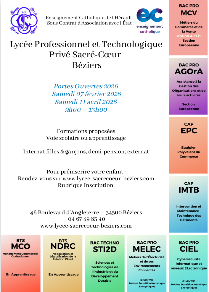 Lycée Sacré Coeur à Béziers